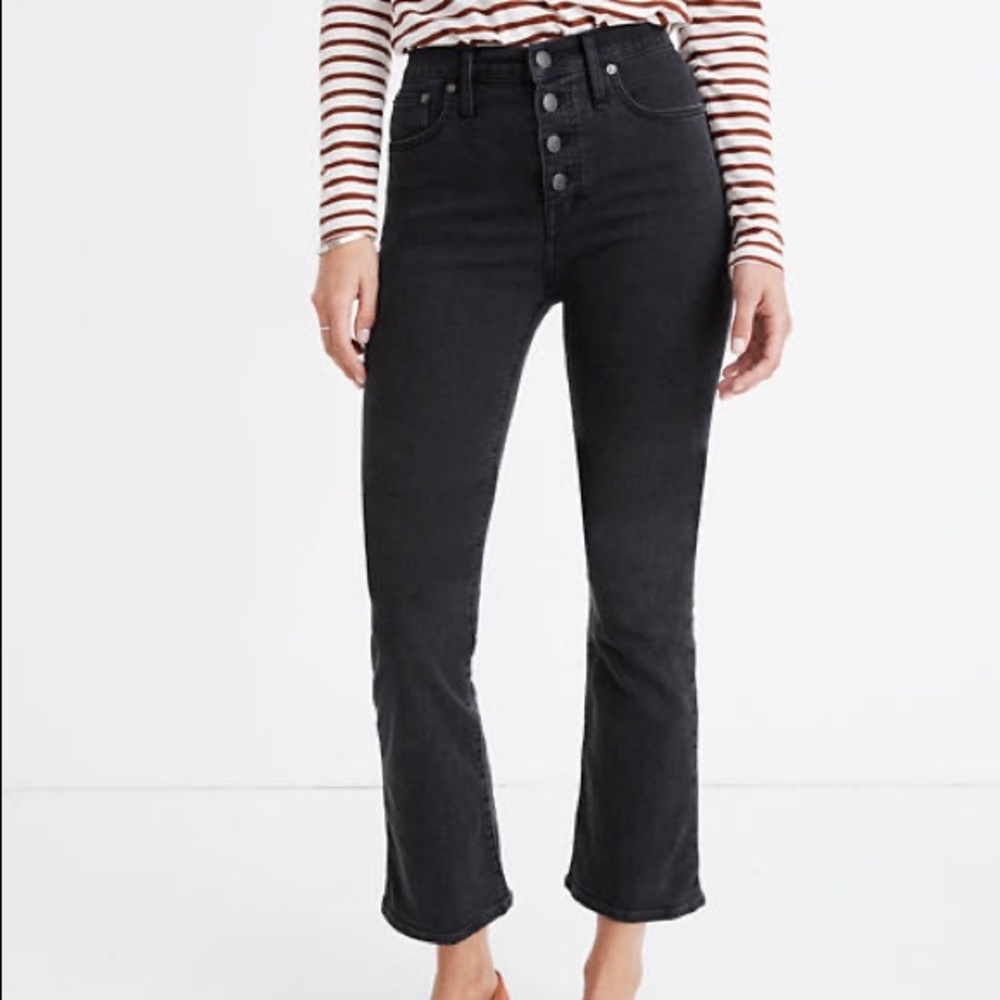 Madewell Cali Demi-Boot Cut Jeans: Button Front Edition